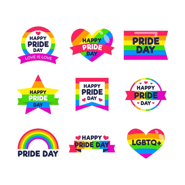 Estilo de etiquetas del día del orgullo