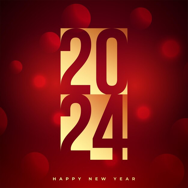 estilo feliz año nuevo 2024 diseño de tarjetas de invitación vector