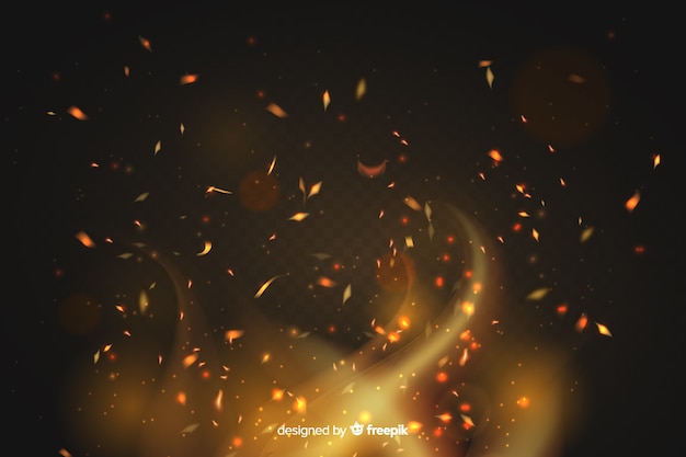 Estilo de fondo de efecto de chispas de fuego