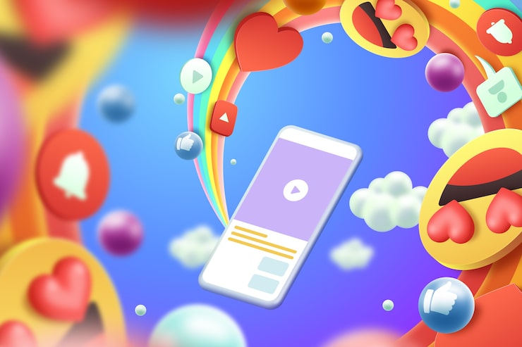 Vector gratuito estilo de fondo de emojis coloridos 3d