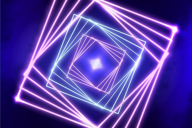 Estilo de fondo con luces de neón