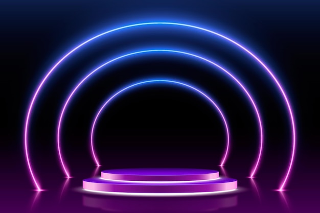 Estilo de fondo de luces de neón