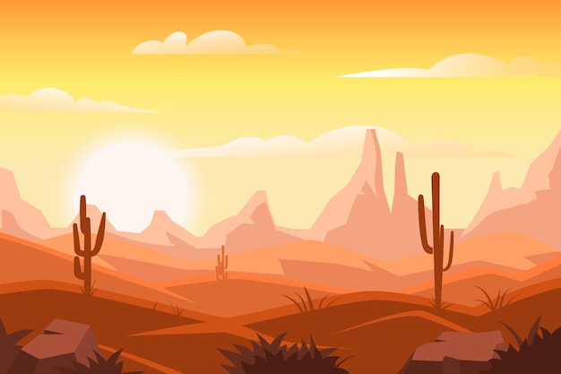Estilo de fondo de paisaje desértico