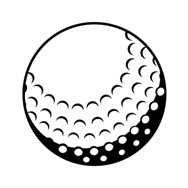 Vector gratuito estilo de glifo de pelota de golf