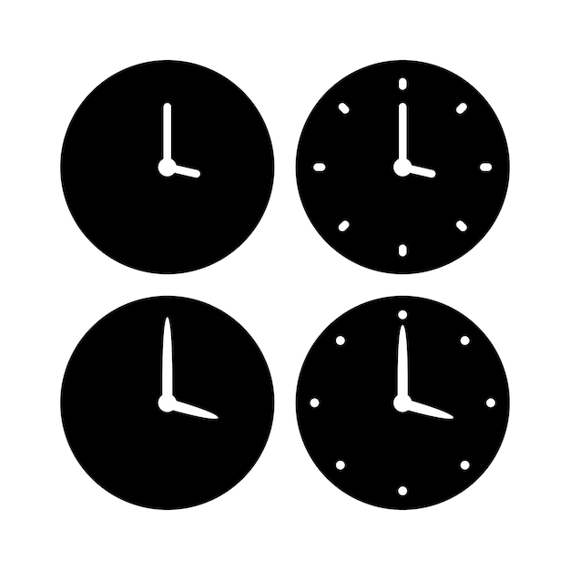 Estilo de glifo de varios juegos de relojes
