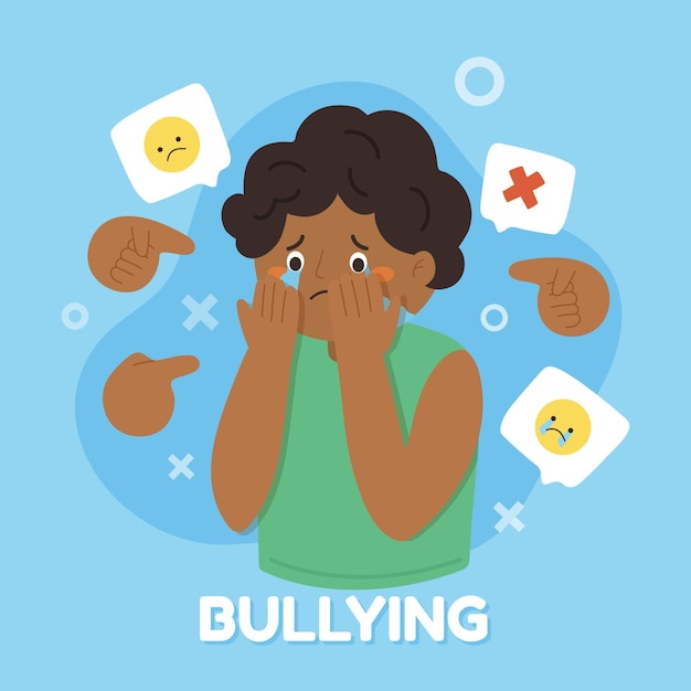 Vector gratuito estilo de ilustración de bullying