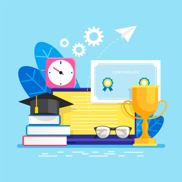 Estilo de ilustración de certificación en línea