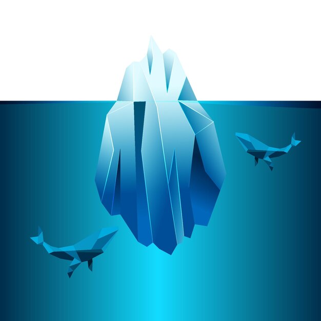 Estilo de ilustración de iceberg