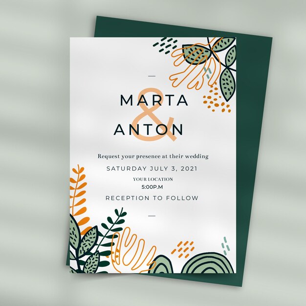 Estilo de invitación de boda