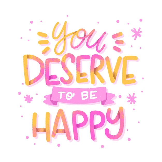Estilo de letras de mensaje positivo
