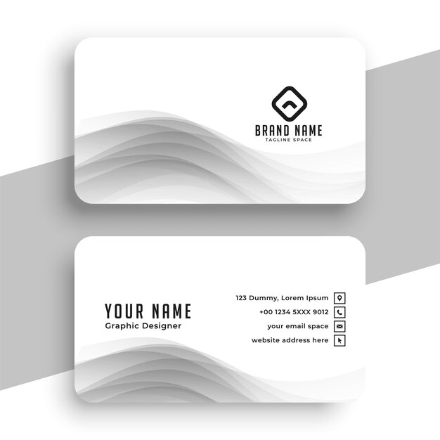 estilo minimal elegante tarjeta de identidad corporativa fondo para trabajo de negocios