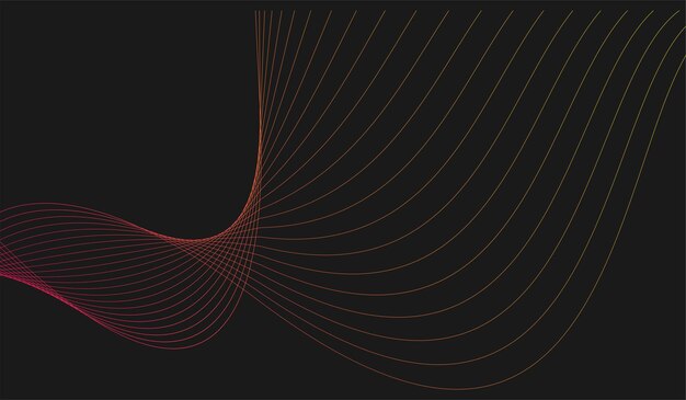 Estilo minimalista de fondo de onda de línea