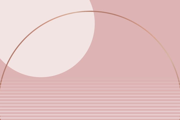 Estilo minimalista geométrico del vector del fondo estético rosado desnudo