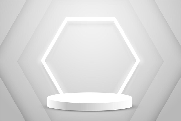 Vector gratuito estilo moderno de plataforma de podio 3d de fondo para la presentación