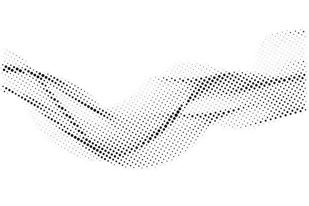 Estilo de onda abstracta negra grunge patrón de medio tono textura de fondo