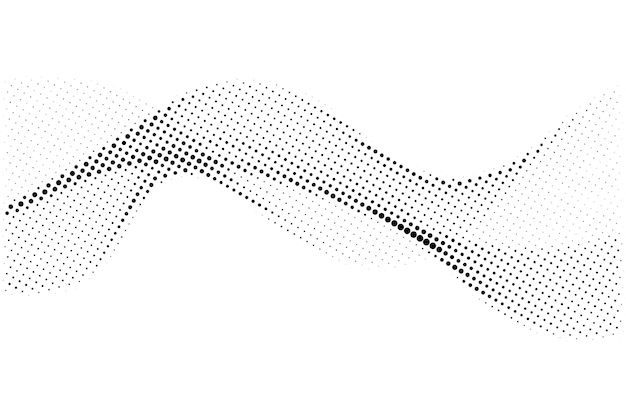 Estilo de onda abstracta negra grunge patrón de medio tono textura de fondo
