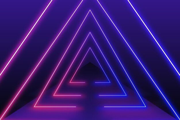 Estilo de papel tapiz con luces de neón