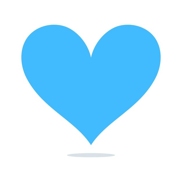 Estilo plano básico de corazón azul
