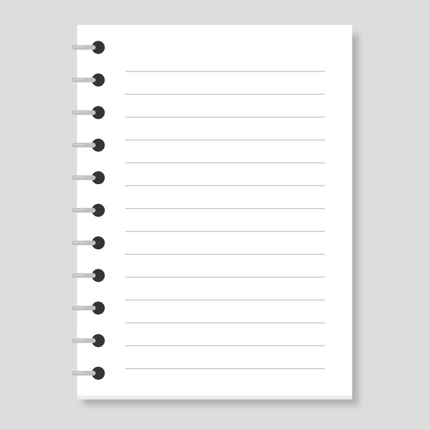 Estilo plano de cuaderno