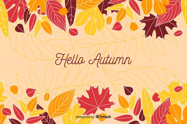 Estilo plano de fondo decorativo de otoño