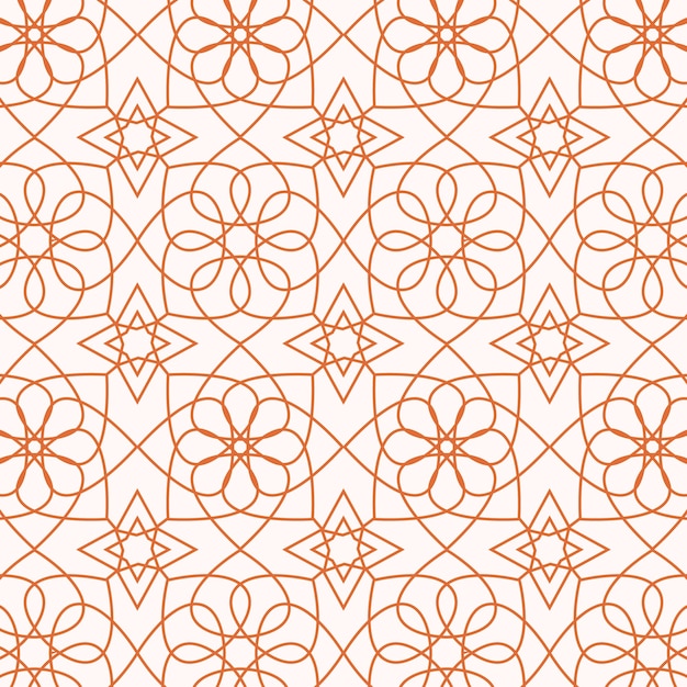 Estilo plano de patrón arabesco