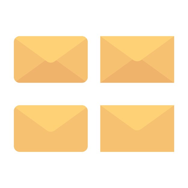 Estilo plano del sobre de correo
