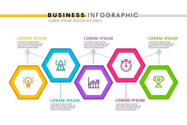 Estilo de plantilla de infografía de línea de tiempo