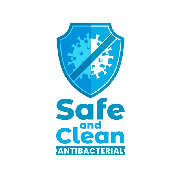 Estilo de plantilla de logotipo antibacteriano