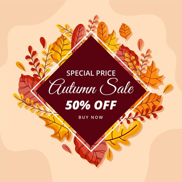 Estilo de plantilla de venta de otoño