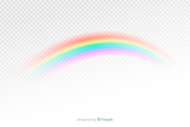 Estilo realista colorido arco iris decorativo