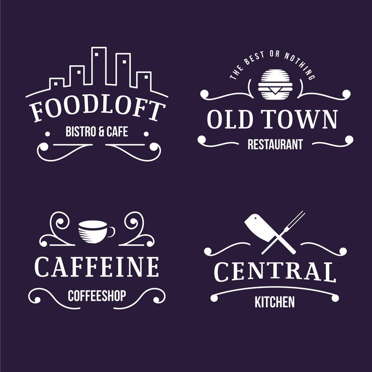 Vector gratuito estilo retro para conjunto de logotipos