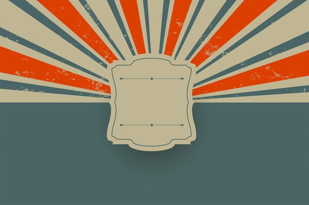 estilo retro rayos de luz solar explosión fondo con espacio de texto
