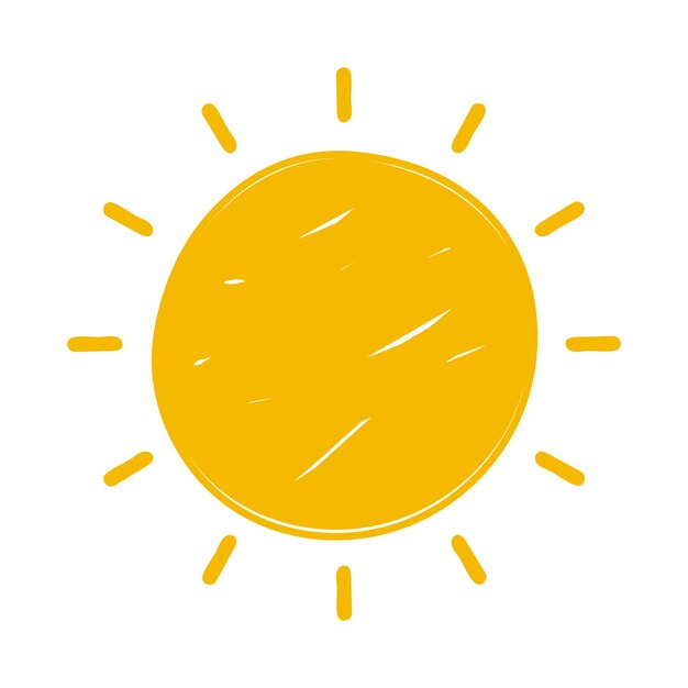 El estilo de Sun Doodle es amarillo.