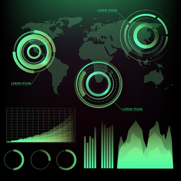 Estilo tecnológico para infografía