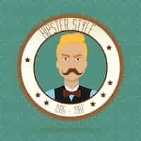 Vector gratuito estilo de vida hipster y accesorios de moda