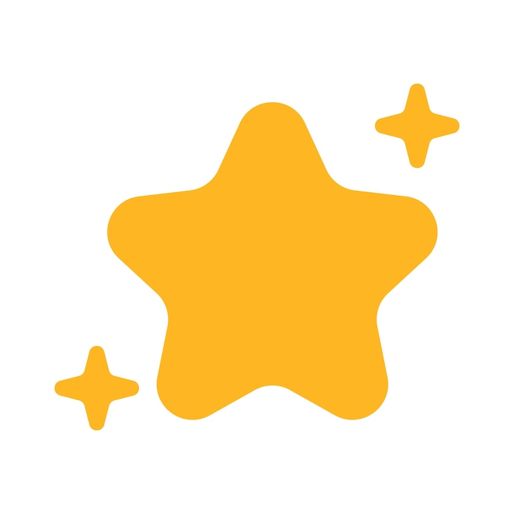 Vector gratuito estrella amarilla con chispas