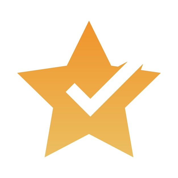 Estrella Degradada Con Marca De Verificación
