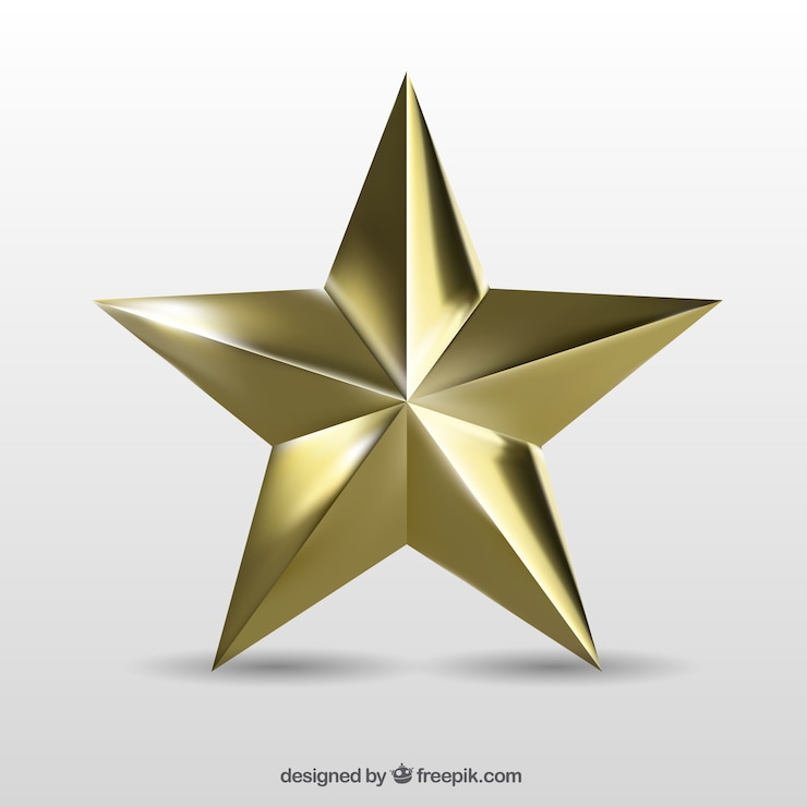 Vector gratuito estrella de oro