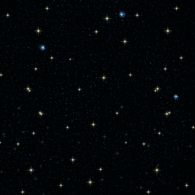 Estrellas brillantes sobre fondo negro