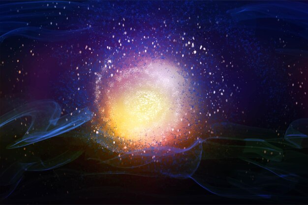 Estrellas en el fondo de la galaxia del universo