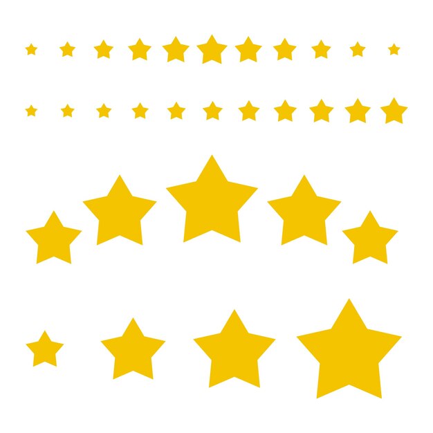 Estrellas pequeñas a grandes dos conjuntos