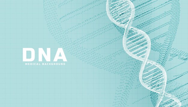 Estructura del ADN biotecnología bandera médica para el vector de la investigación genética