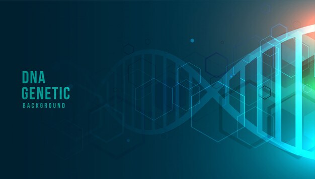 Estructura de adn médico brillante diseño sanitario