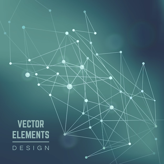 Estructura de la molécula. Conexión química, ciencia e investigación, ilustración tecnológica. Fondo de vector abstracto