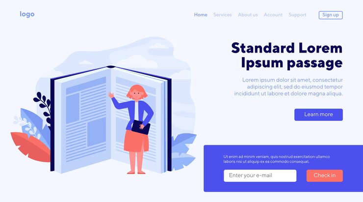 Vector gratuito estudiante apuntando con la mano a las páginas del libro