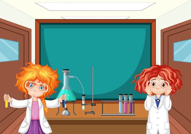 Estudiante en el aula de ciencias trabajando con herramientas
