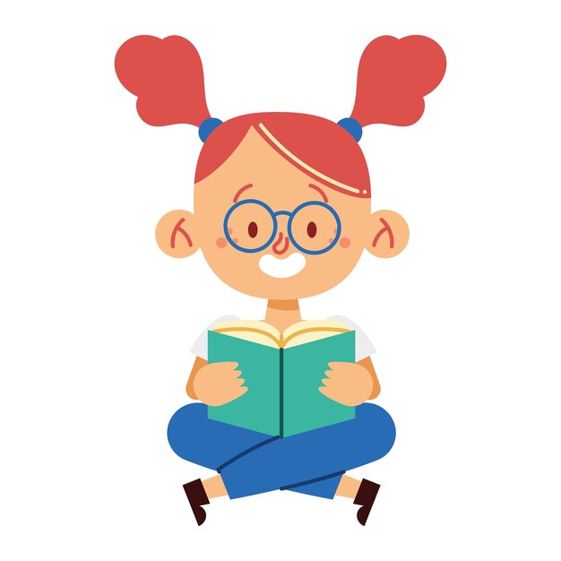 estudiante de regreso a la escuela leyendo
