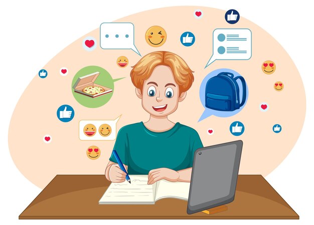 Estudiantes que se involucran en el aprendizaje en línea
