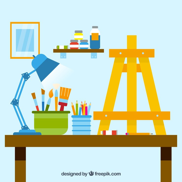 Vector gratuito estudio de arte