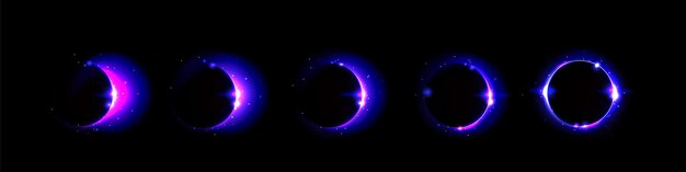 Etapas del eclipse de sol por luna